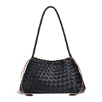 Leather Basket Woven Handbag