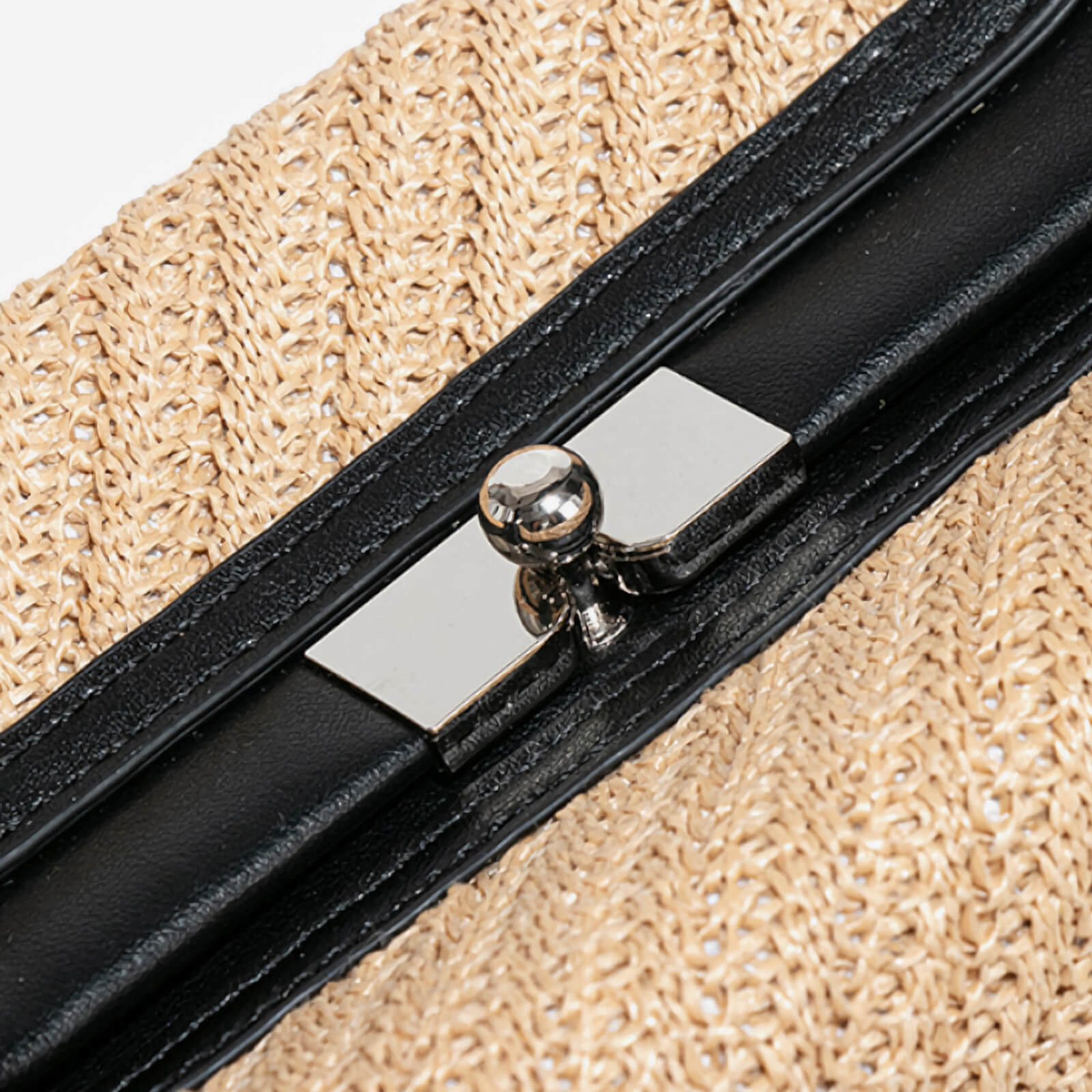 adjustable strap raffia bag