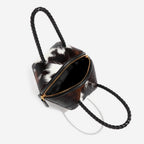 Wild Hair-on Leather Circle Bag – Chic Crossbody & Shoulder Design