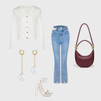 braided handle handbag