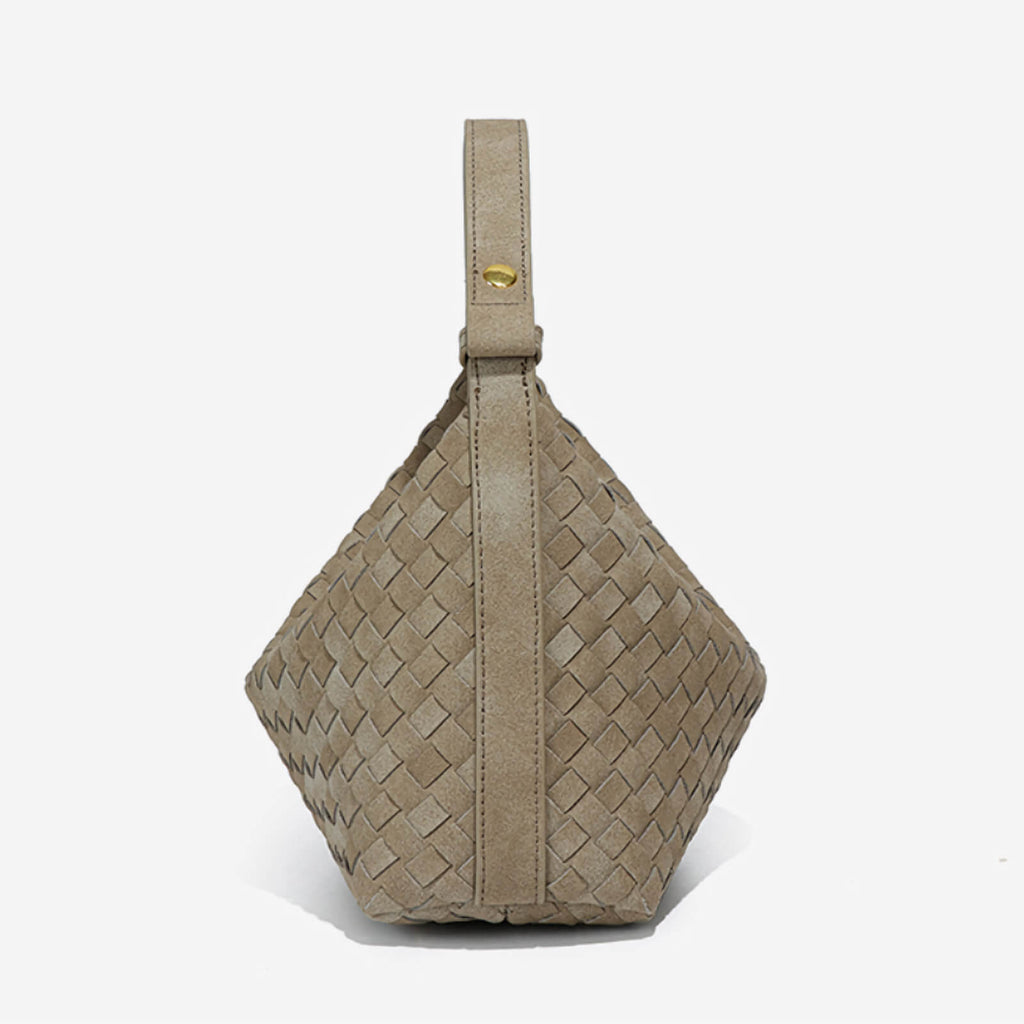 braided leather purse