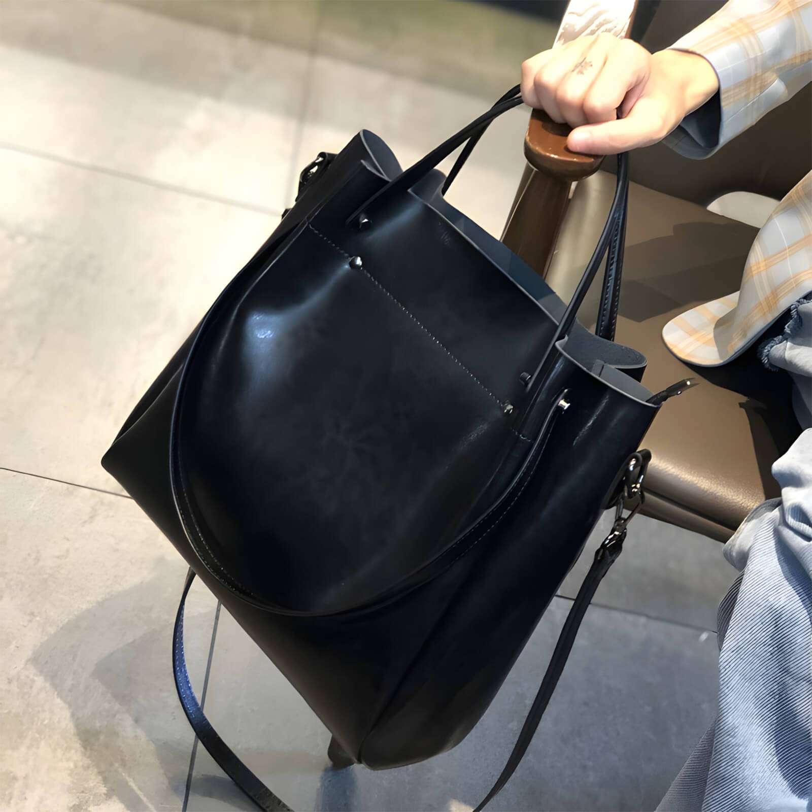 corporate work bag leather women