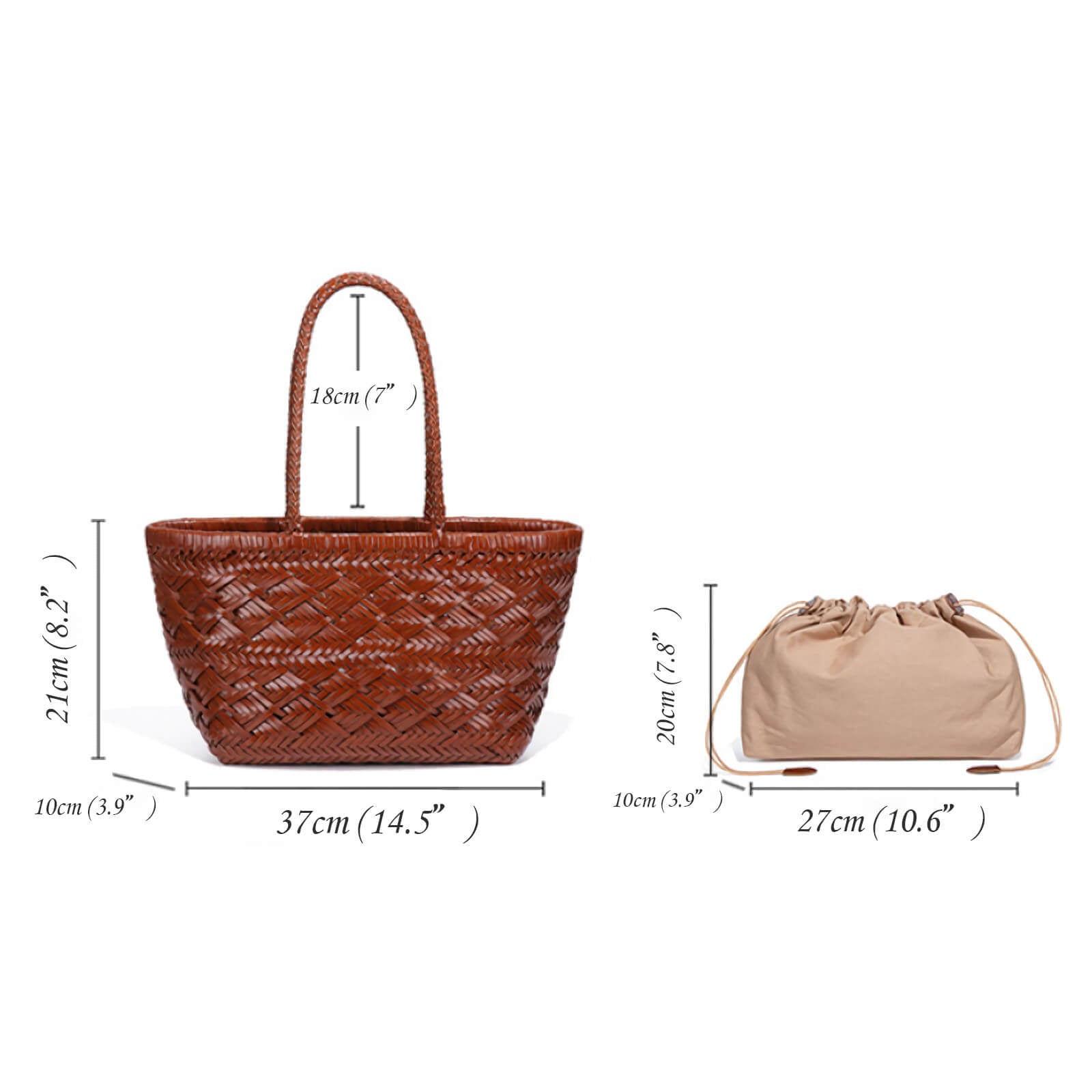 cowhide leather tote bag