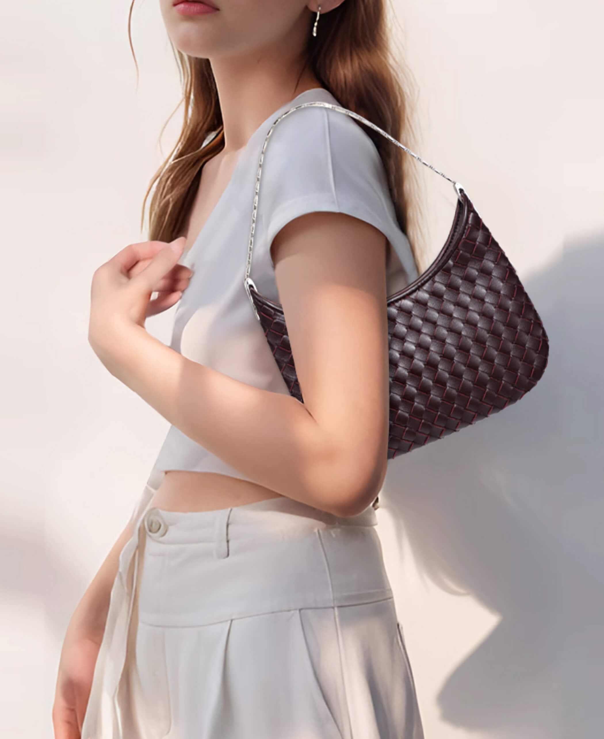 crescent shoulder purse