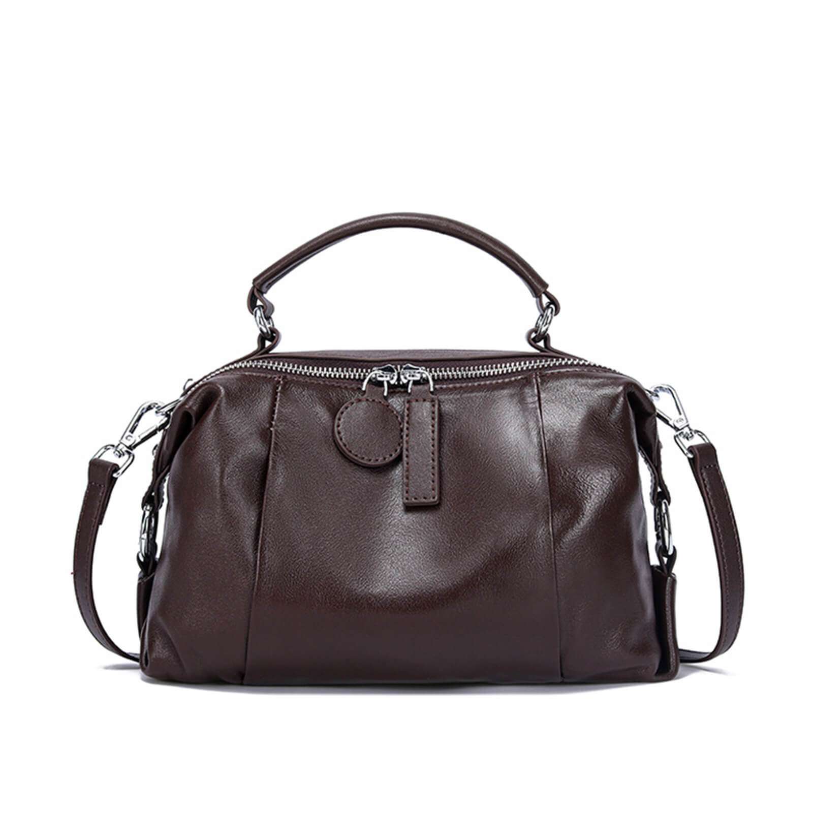 designer inspired leather boston bag affordable