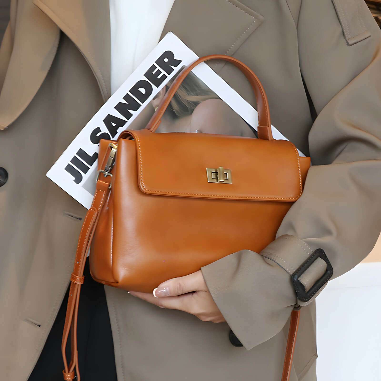 designer look leather bag affordable