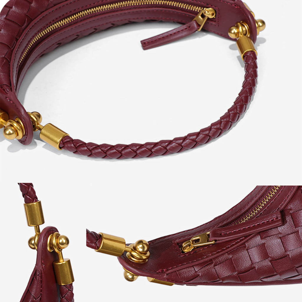 fashionable woven underarm handbag