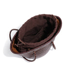 leather top handle bag