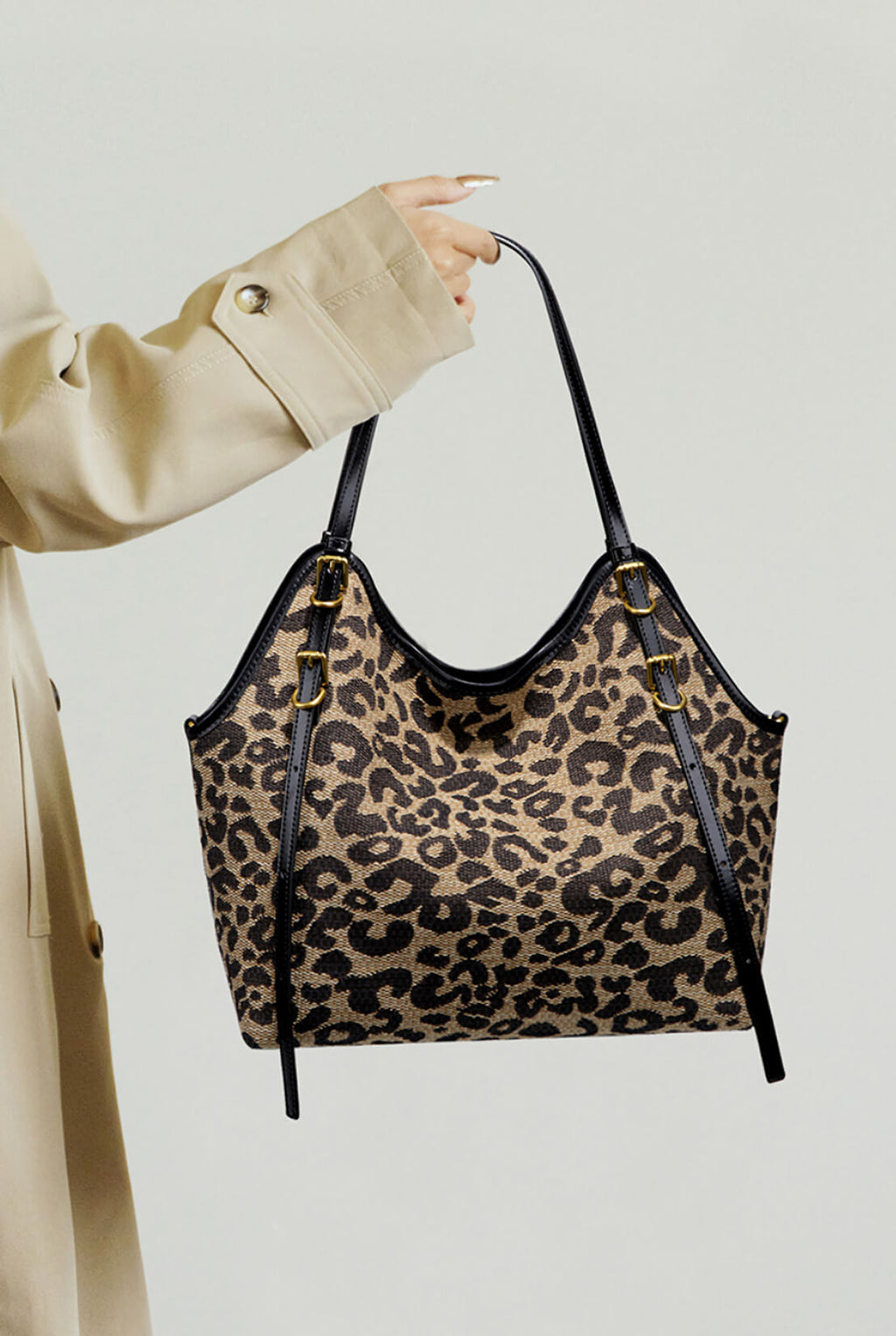leopard shoulder bag women