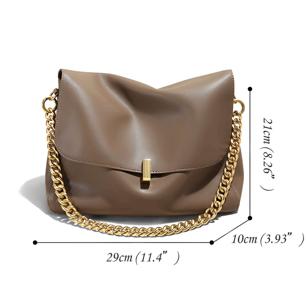 minimalist oversized leather bag women