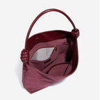 minimalist suede bag