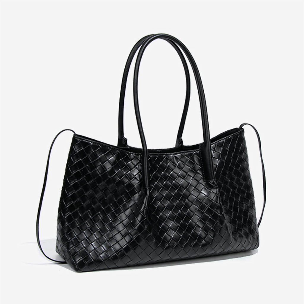modern black tote bag