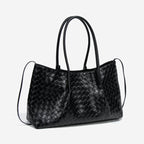 modern black tote bag