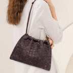 slouchy suede tote shoulder bag