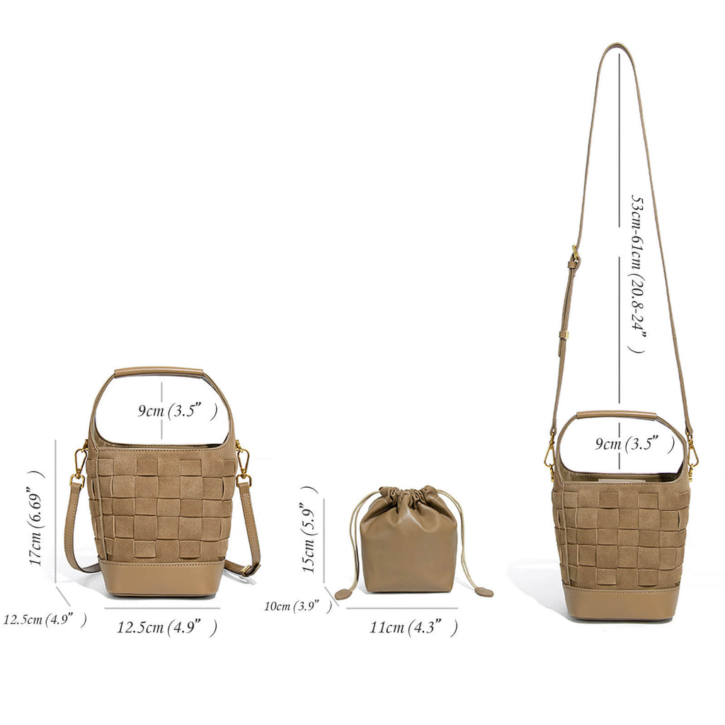 small shoulder bucket bag