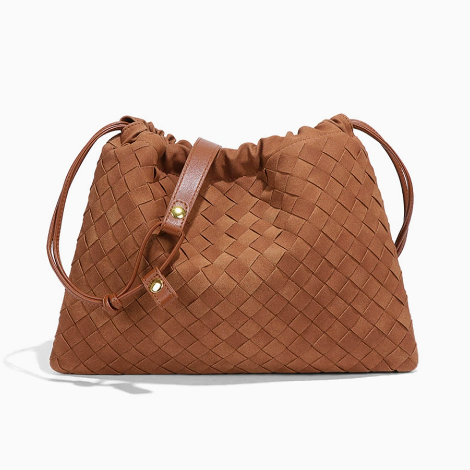 small shoulder handbag made of vegan leather