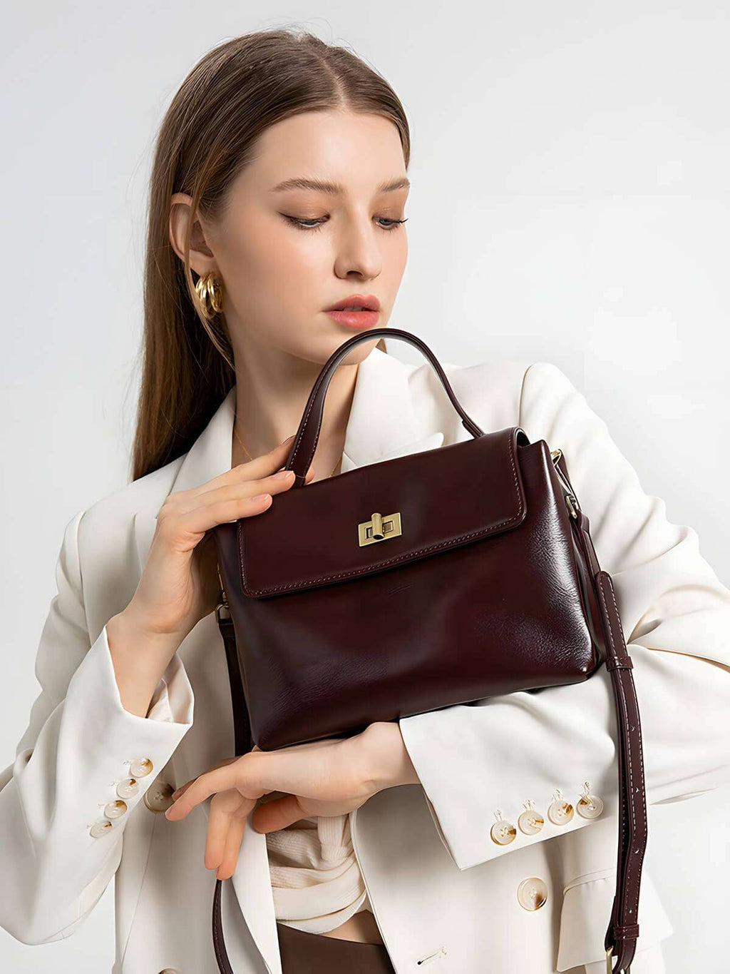 soft leather tote bag- for work