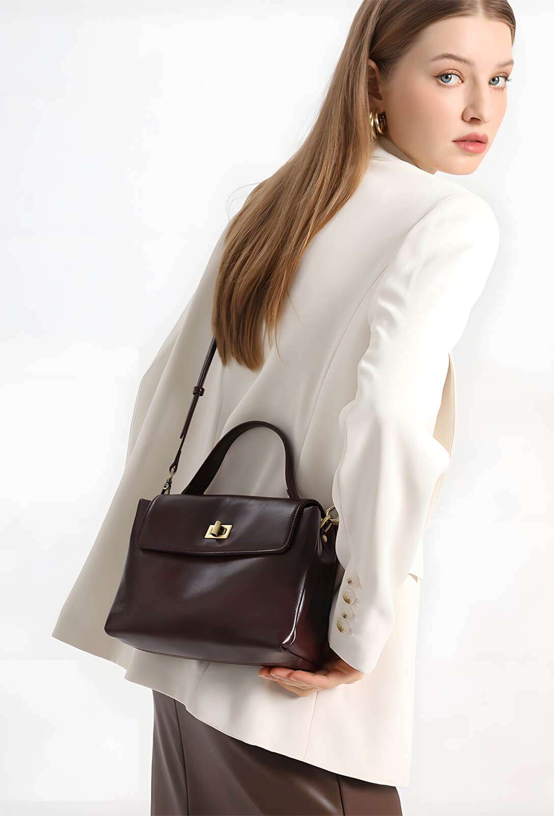 soft puffy bag leather