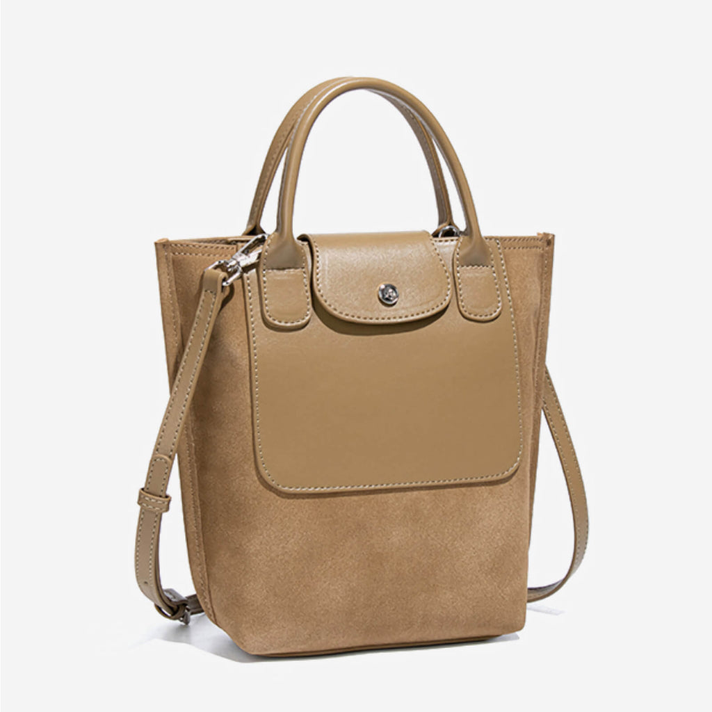 suede bucket bag