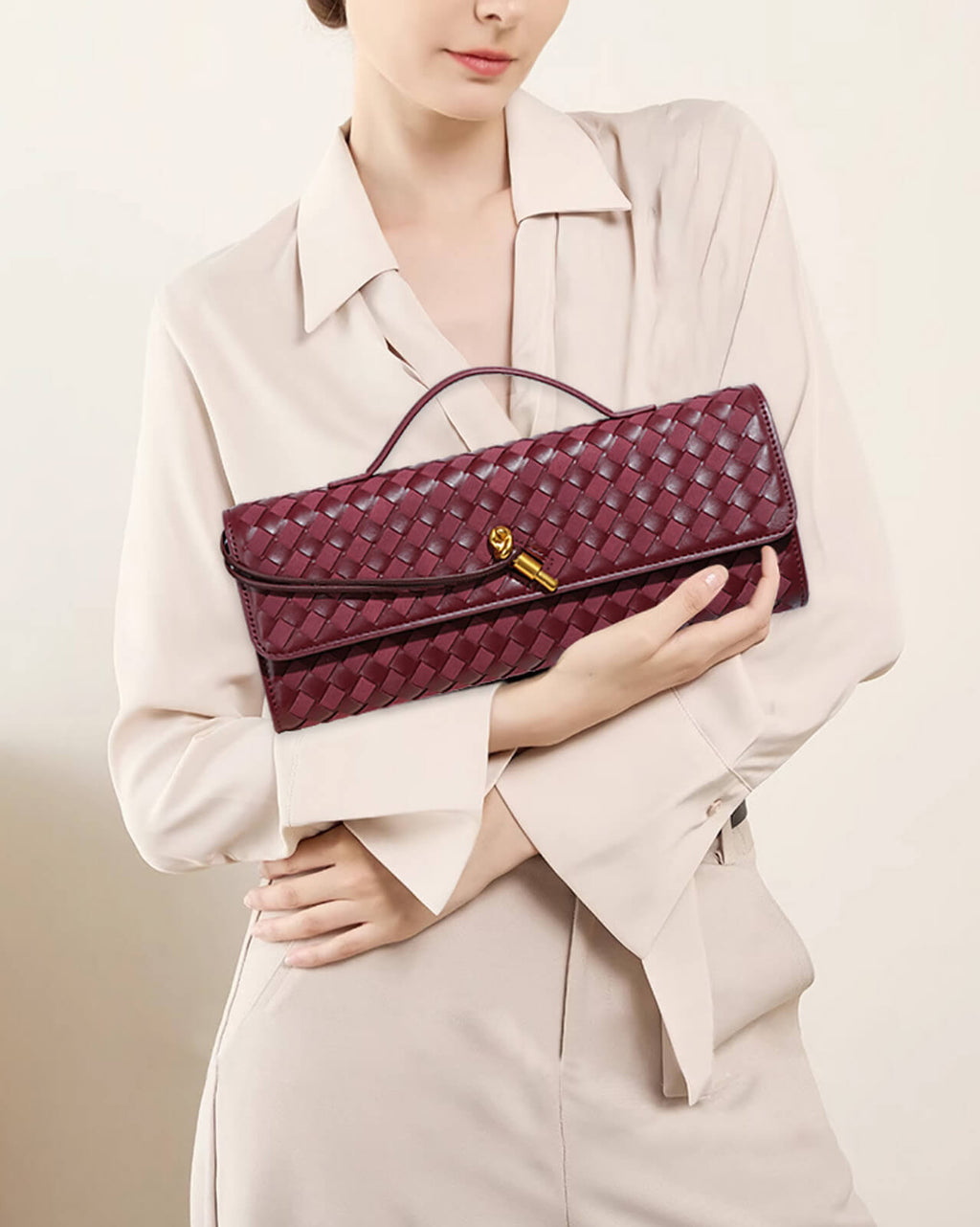 suede evening clutch