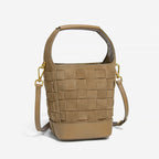 textured woven handbag