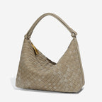 vegan leather woven bag