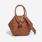 vegan leather woven bag