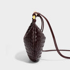 vegan leather woven bag
