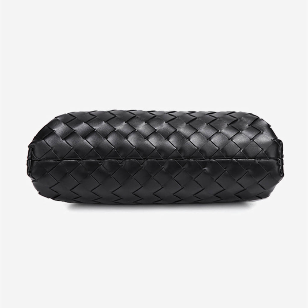 vegan leather woven bag