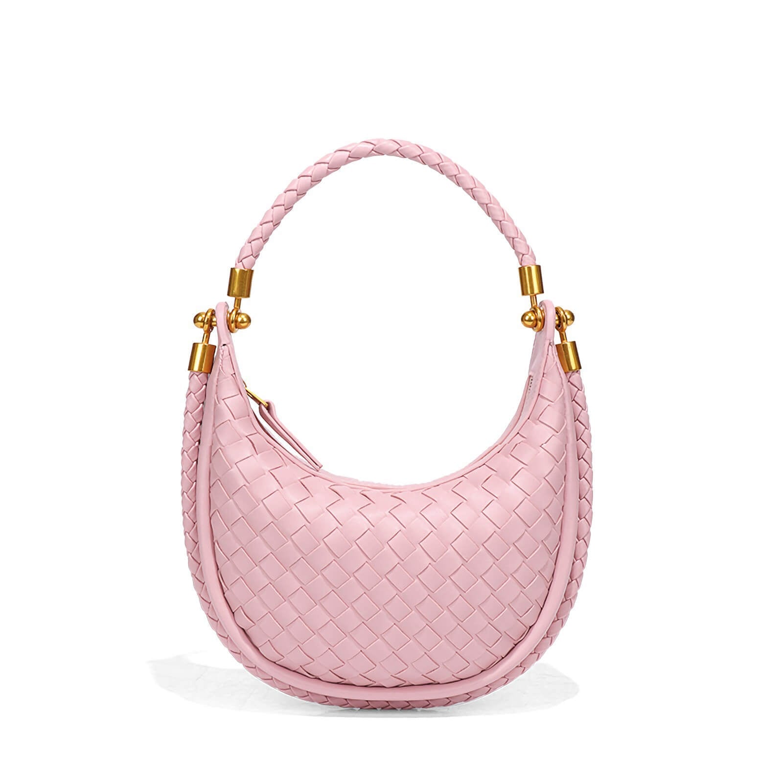 vegan eather woven handbag