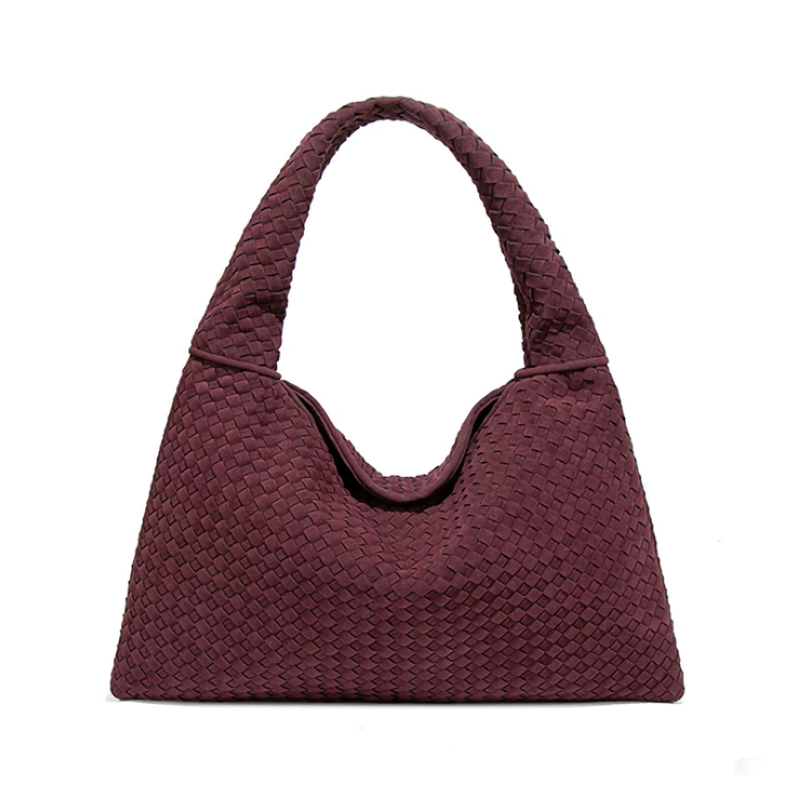 vegan leather woven tote