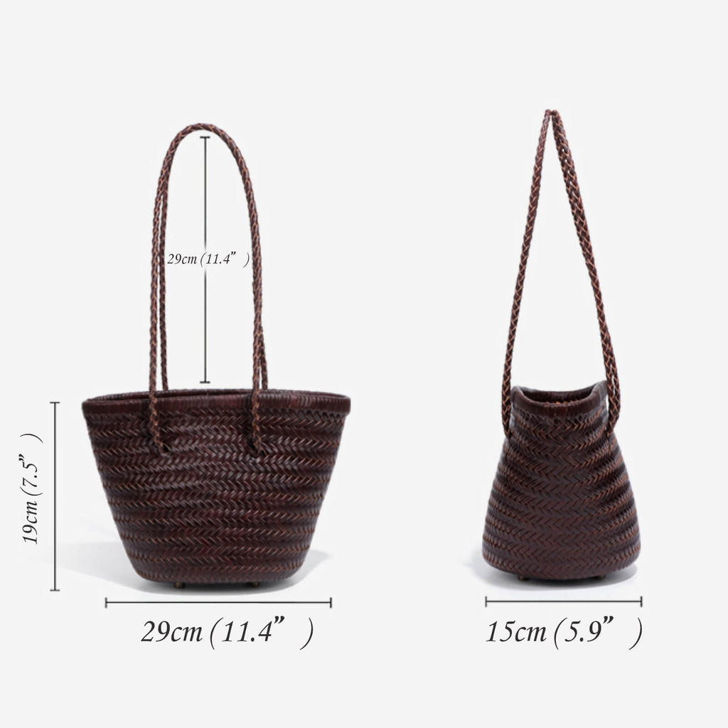 vintage leather tote