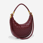woven crescent shoulder bag