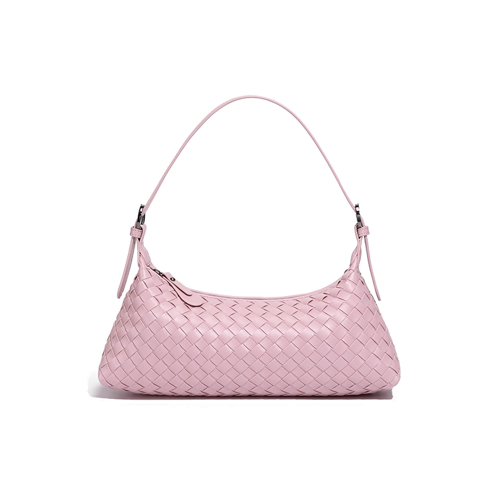 woven faux leather purse