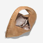 woven handle handbag