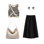 woven purse and clutch set