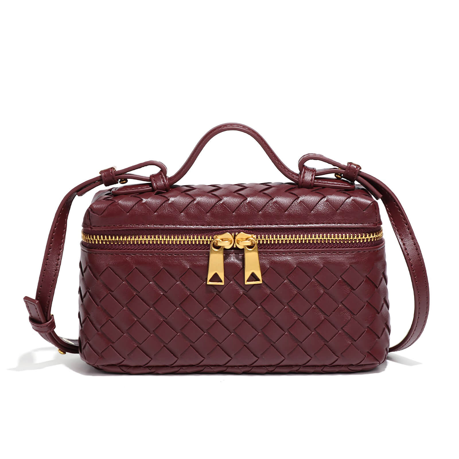 woven square satchel